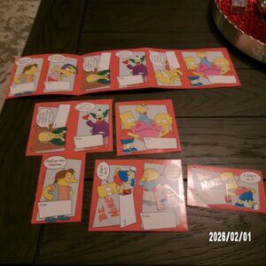 VINTAGE 2001 The Simpsons Valentines! 13 NEW CARDS FUN GROUP